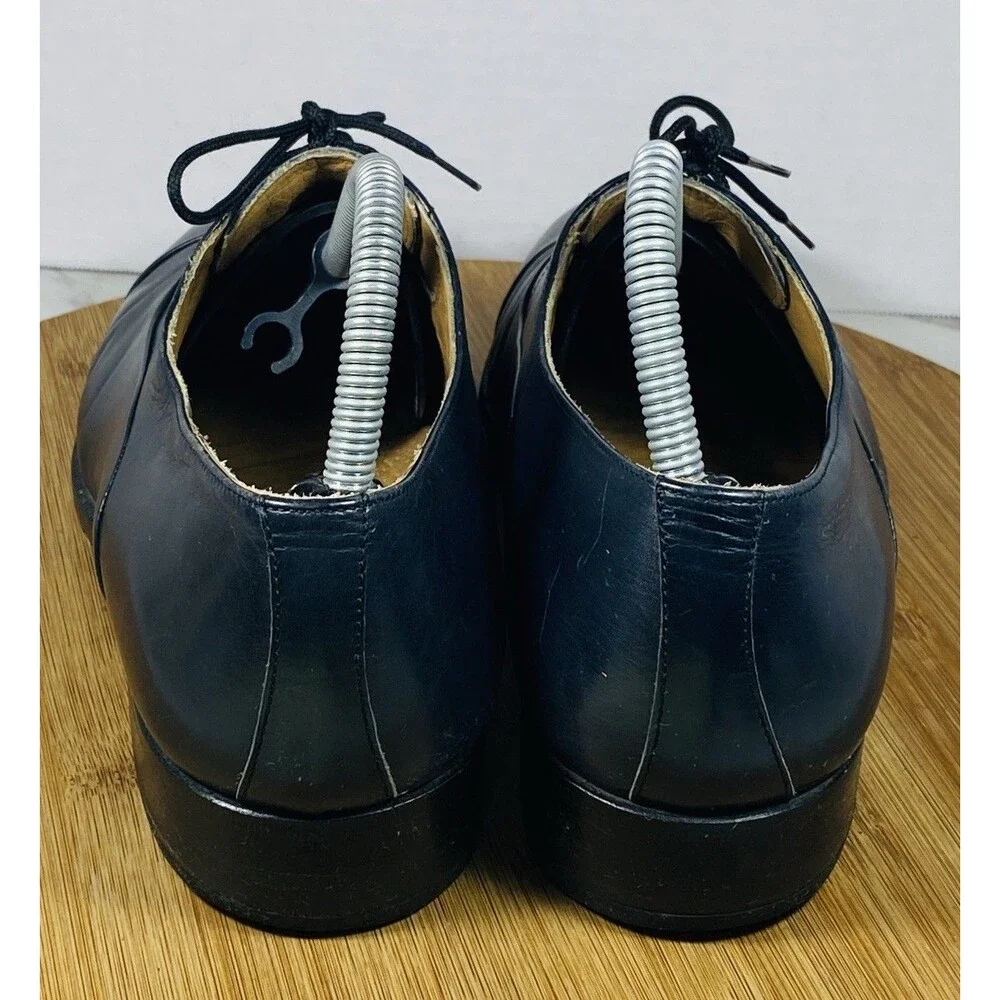 Bally Men's 100% Leather Dress Oxford Shoe Size 7 Black Made in Italy